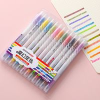 1 Set Color Block Learning School Plastic Simple Style Classic Style Ballpoint Pen main image 3