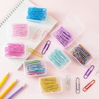 1 Piece Solid Color Learning School Plastic Metal Preppy Style Sweet Paper Clip main image 1