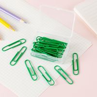 1 Piece Solid Color Learning School Plastic Metal Preppy Style Sweet Paper Clip sku image 8
