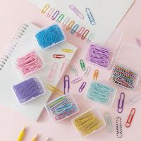 1 Piece Solid Color Learning School Plastic Metal Preppy Style Sweet Paper Clip main image 4