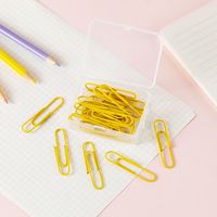 1 Piece Solid Color Learning School Plastic Metal Preppy Style Sweet Paper Clip sku image 5