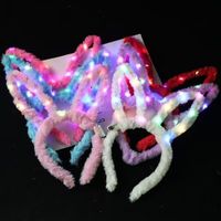 Fashion Angel Wings Goose Feather Luminous Headband Party Headdress Wholesale sku image 1