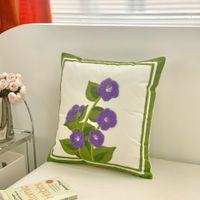 Vacation Flower Cotton And Linen Throw Pillow sku image 3