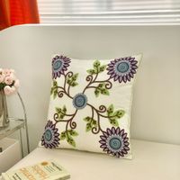 Vacation Flower Cotton And Linen Throw Pillow sku image 1