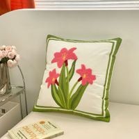 Vacation Flower Cotton And Linen Throw Pillow sku image 2