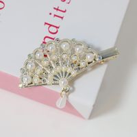 Ins Style Letter Flower Butterfly Imitation Pearl Alloy Plating Inlay Rhinestones Hair Clip sku image 35
