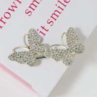 Ins Style Letter Flower Butterfly Imitation Pearl Alloy Plating Inlay Rhinestones Hair Clip sku image 23