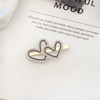 Ins Style Letter Flower Butterfly Imitation Pearl Alloy Plating Inlay Rhinestones Hair Clip sku image 73