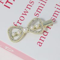 Ins Style Letter Flower Butterfly Imitation Pearl Alloy Plating Inlay Rhinestones Hair Clip sku image 27