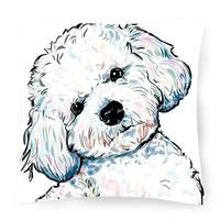 Cute Pastoral Cartoon Dog Plush Throw Pillow main image 2