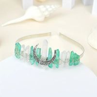 Women's Queen Wedding Bridal Solid Color Artificial Crystal Handmade Knitting Hair Band sku image 3