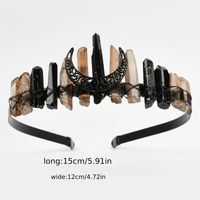 Women's Queen Wedding Bridal Solid Color Artificial Crystal Handmade Knitting Hair Band main image 2