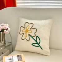 Cute Pastoral Flower Plush Throw Pillow sku image 4