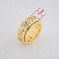 Casual Simple Style Sun Star Moon Copper Inlay Zircon Rhodium Plated Rings main image 2