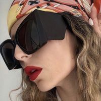 Retro Vintage Style Beach Solid Color Ac Square Full Frame Women's Sunglasses main image 3