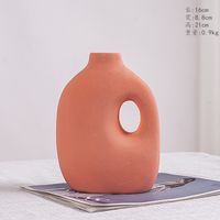 Einfacher Stil Einfarbig Keramik Vase Künstliche Dekorationen sku image 6