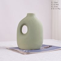 Einfacher Stil Einfarbig Keramik Vase Künstliche Dekorationen sku image 5