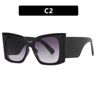 Retro Vintage Style Beach Solid Color Ac Square Full Frame Women's Sunglasses sku image 2