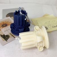 Vintage Style Solid Color Wax Candle main image 4
