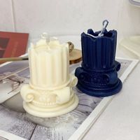 Vintage Style Solid Color Wax Candle main image 6