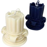 Vintage Style Solid Color Wax Candle main image 2