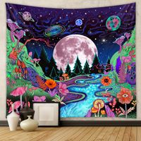 Vacation Moon Flower Polyester Tapestry sku image 1