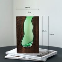 Einfacher Stil Einfarbig Holz Glas Vase Künstliche Dekorationen sku image 1