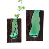 Einfacher Stil Einfarbig Holz Glas Vase Künstliche Dekorationen main image 2
