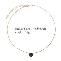 Elegant Simple Style Geometric Alloy Tiger Eye Copper Women's Pendant Necklace main image 2
