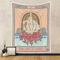 Cute Cartoon Tarot Flower Polyester Tapestry sku image 2