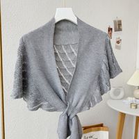 Women's Sweet Solid Color Polyester Shawl sku image 2
