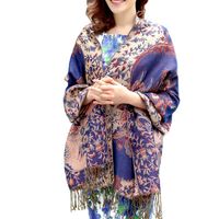 Women's Retro Ethnic Style Flower Polyester Tassel Shawl main image 4