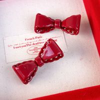 Women's Glam Cute Solid Color Bow Knot Alloy Resin Hair Clip main image 8