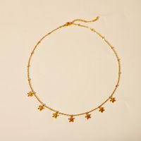 Simple Style Star Stainless Steel Pendant Necklace sku image 1