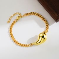 Casual Basic Water Droplets Copper Plating 18k Gold Plated Bracelets main image 4