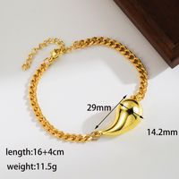 Casual Basic Water Droplets Copper Plating 18k Gold Plated Bracelets main image 2