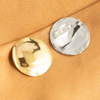 Luxurious Simple Style Round Stainless Steel Plating Unisex Brooches 1 Piece main image 6