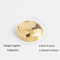 Luxurious Simple Style Round Stainless Steel Plating Unisex Brooches 1 Piece main image 2