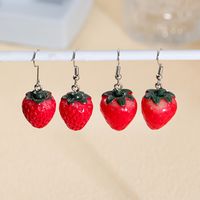 1 Pair Cute Strawberry Resin Drop Earrings main image 8