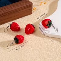 1 Pair Cute Strawberry Resin Drop Earrings main image 2