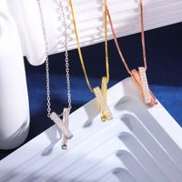 Casual Elegant Luxurious Solid Color Sterling Silver Inlay Artificial Diamond Pendant Necklace main image 4