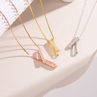 Casual Elegant Luxurious Solid Color Sterling Silver Inlay Artificial Diamond Pendant Necklace main image 6