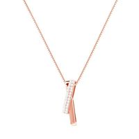 Casual Elegant Luxurious Solid Color Sterling Silver Inlay Artificial Diamond Pendant Necklace sku image 1