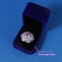 Glam Romantic Shiny Snowflake Copper Plating Inlay Zircon Rhodium Plated Women's Open Rings main image 5