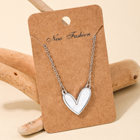 Ig Style Sweet Simple Style Heart Shape Alloy Plating Inlay Shell Women's Necklace main image 5