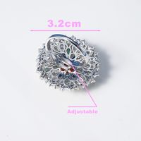 Glam Romantic Shiny Snowflake Copper Plating Inlay Zircon Rhodium Plated Women's Open Rings main image 2