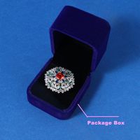 Glam Romantic Shiny Snowflake Copper Plating Inlay Zircon Rhodium Plated Women's Open Rings main image 6