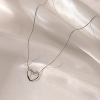 Elegant Einfacher Stil Herzform Rostfreier Stahl Aushöhlen 18 Karat Vergoldet Halskette Mit Anhänger main image 5