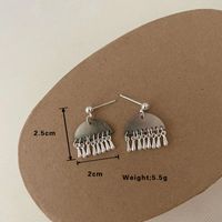 1 Pair Shiny Tassel Plating Alloy Silver Plated Drop Earrings main image 2