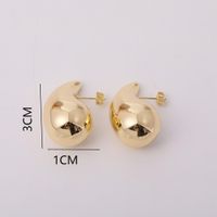 1 Pair Elegant Classic Style Water Droplets Plating Stainless Steel Aviation Pc Gold Plated Ear Studs main image 2
